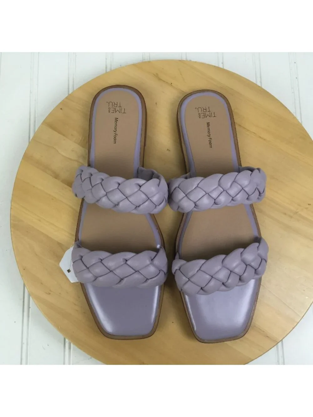 Time & Tru  Lavender Slide Sandals NEW Womens Size 11